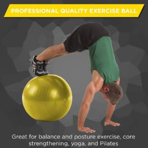 Pro Series Stability Ball, 45 cm, Yellow, 1 Pack